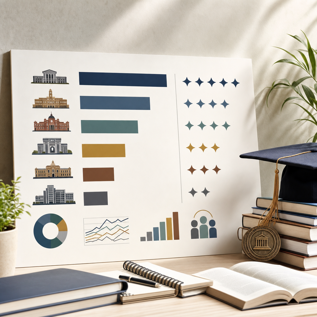 Infographic comparing NIRF rank and NAAC grade of top Pune universities